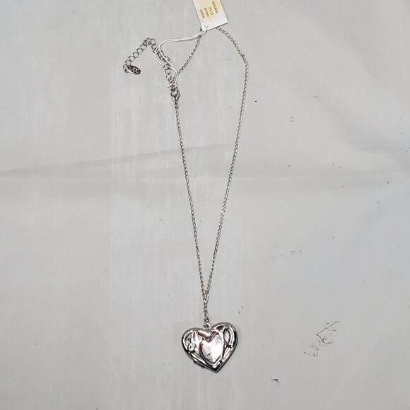 Silver Heart Shape Locket Necklace with floating tiny charms within - Picture 8 of 12